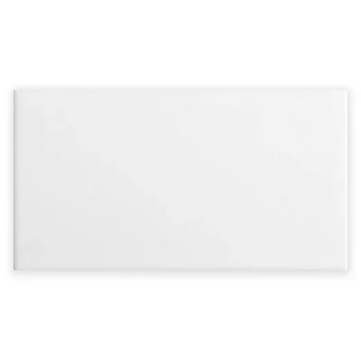 flat gloss white ceramic wall tile in 100x200mm