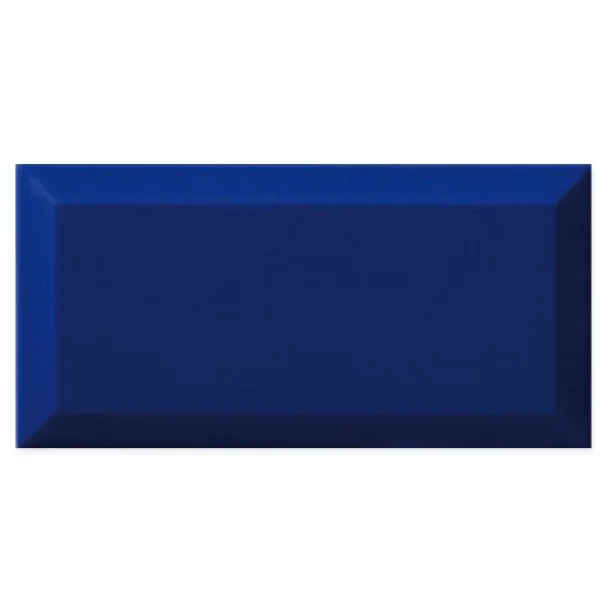 metro dark blue ceramic gloss wall tile 100x200mm