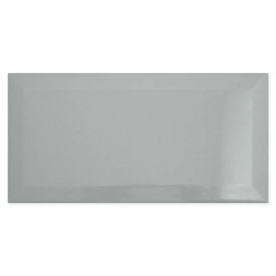 metro light grey wall tile in gloss finish 100x200mm