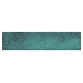 nebula rustic green wall tile in 75x300mm with a gloss finish
