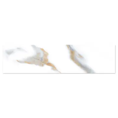 single tile image of marble gold subway tile in 75x300mm