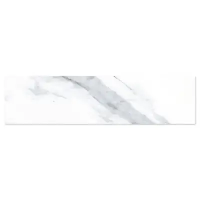 single tile image of marble grey subway tile in 75x300mm