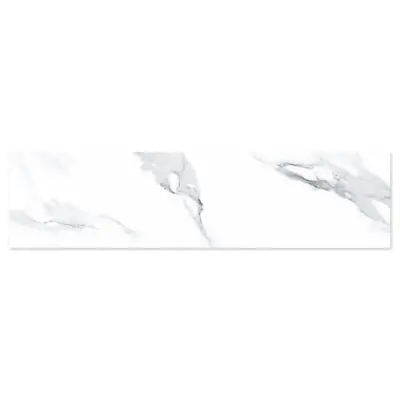 single tile image of marble grey subway tile in 75x300mm