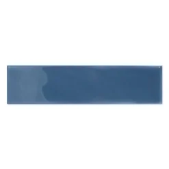 single tile image of gradient blue gloss wall tile in 75x300mm